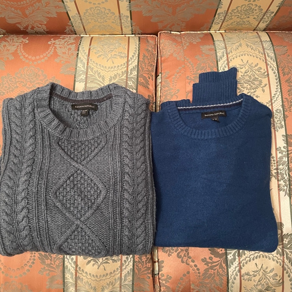 Two bananas republic sweaters.